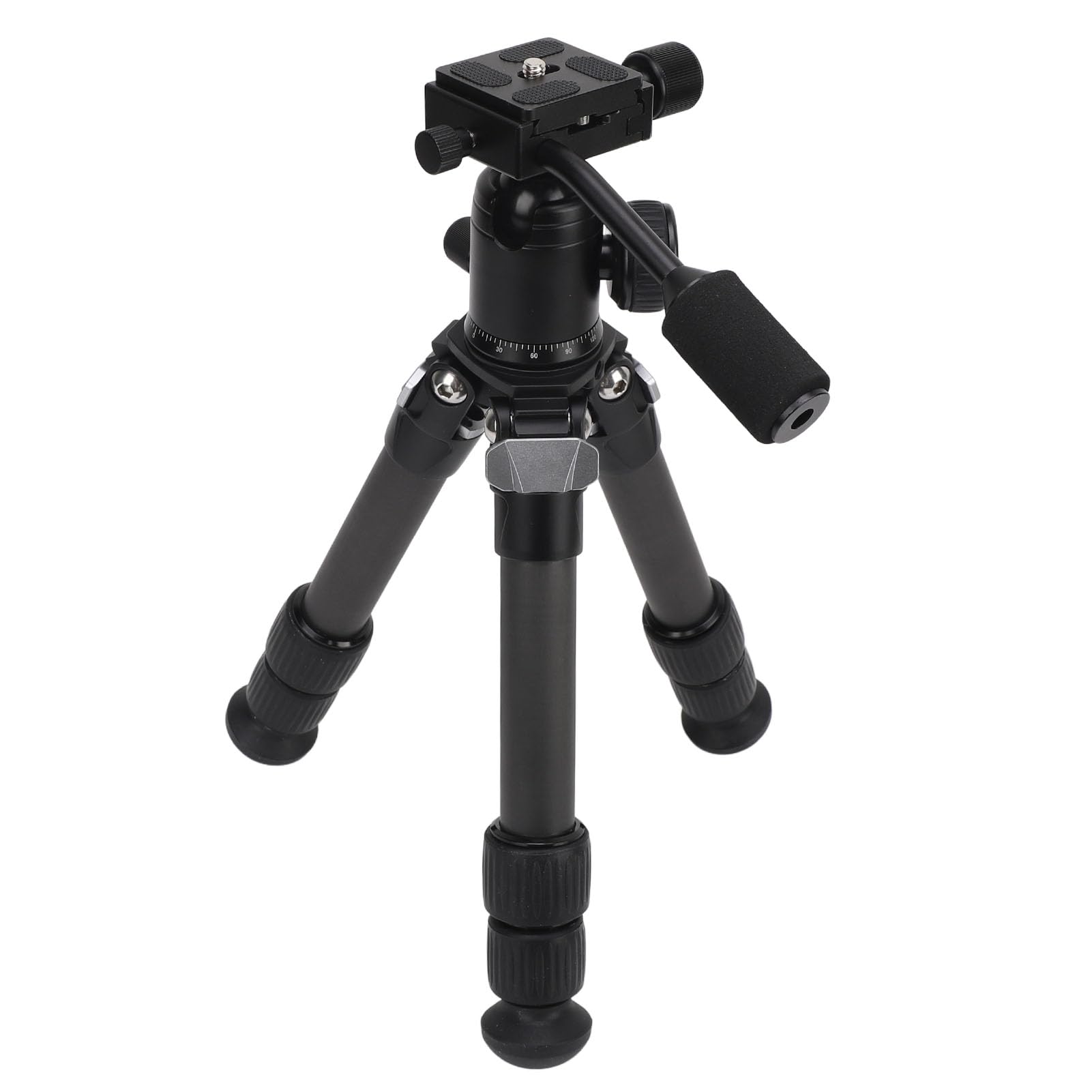 Carbon Fiber Tabletop Tripod with 360° Ball Head - Compact DSLR Camera Mini Tripod for Travel Photography, Vlogging & Live Streaming | Durable Portable Desktop Tripod Stand for Canon, Nikon, Sony Cameras
