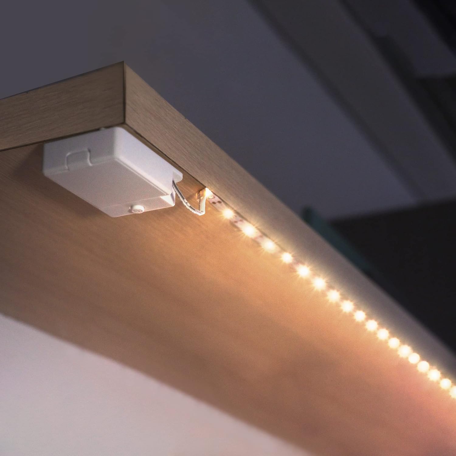 Battery Powered LED Strip Lights - 3 Pack 40 Inch Cordless LED Light Strips Warm White 2700K for Shelves, Under Cabinet, Closet, Bedroom & Home Decor - Indoor Use, DIY Lighting Solution