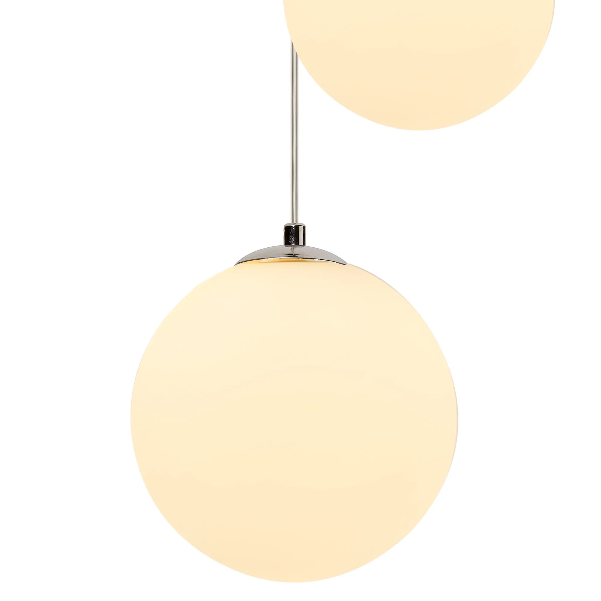 Austin 31cm Round Glass Pendant Light Fixture with 3 G9 Bulb Sockets - Perfect for Kitchen Island, Dining Room, and Modern Home Lighting