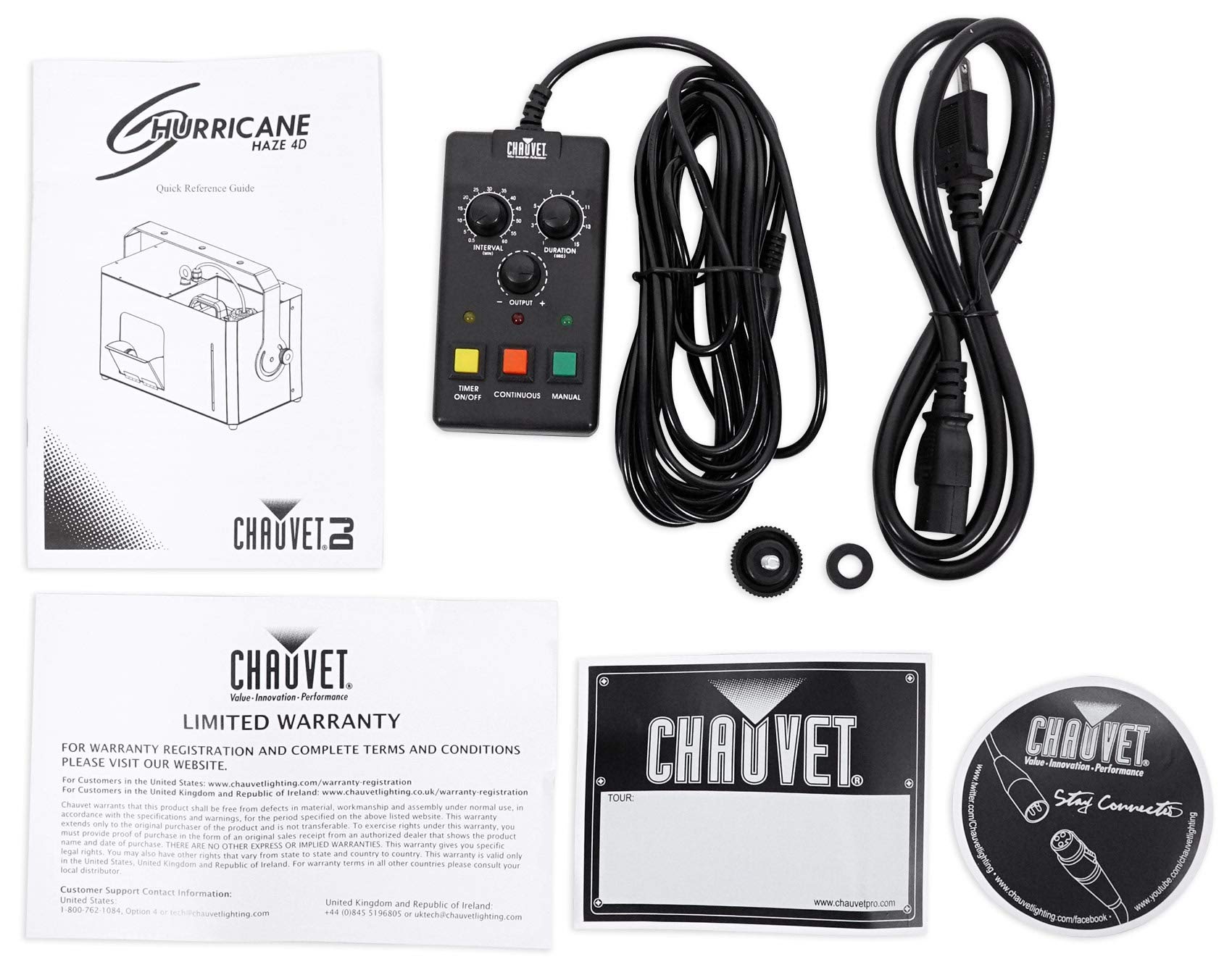 Chauvet Hurricane Haze 4D DMX Hazer Machine with Remote & Timer - 3 Gallons Fog Fluid Included - Professional Stage Lighting for Concerts, Theater, and DJ Events