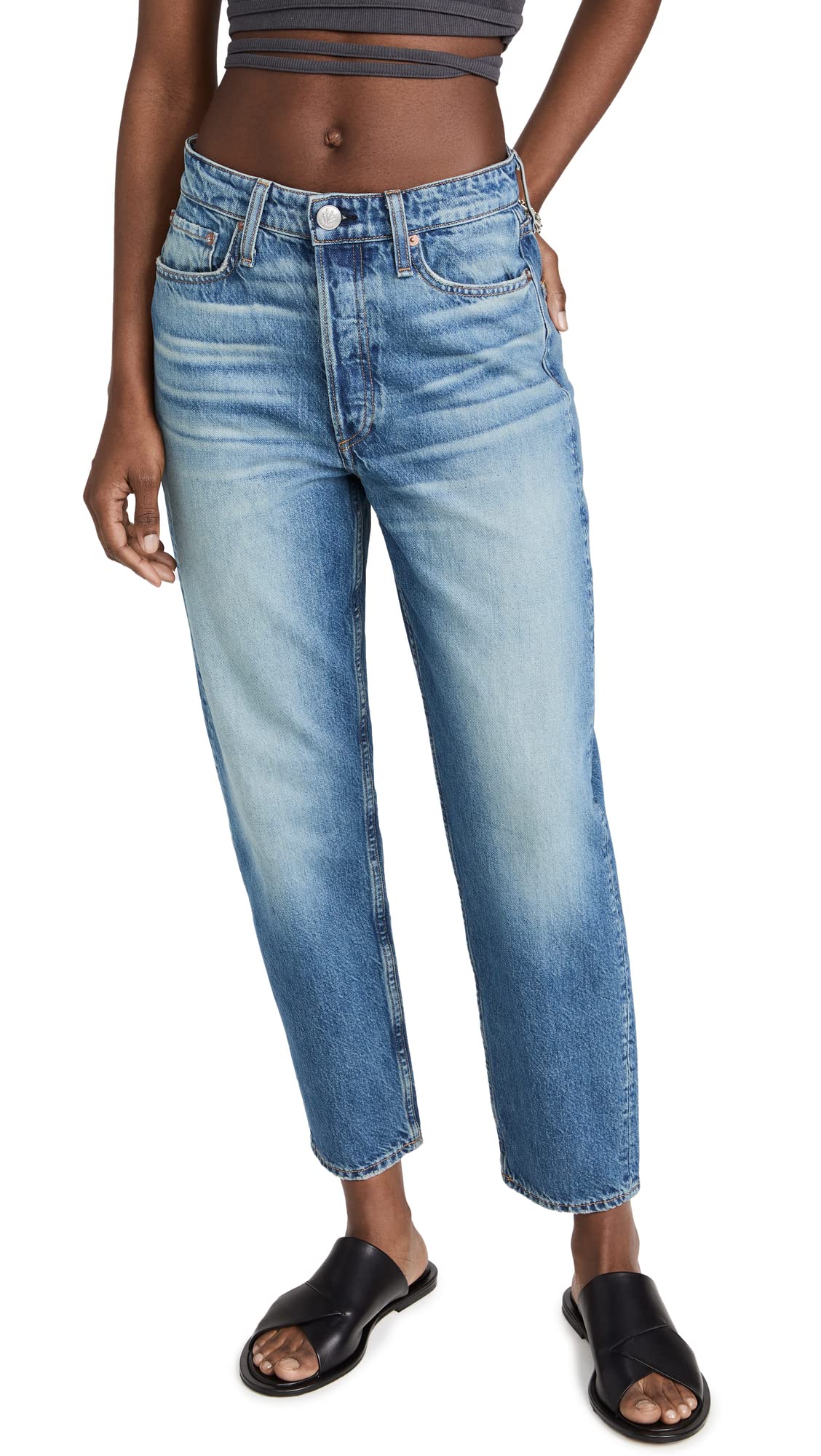 rag & bone Women's Alissa High-Rise Skinny Jeans - Stretch Denim Pants for Casual Wear & Night Out