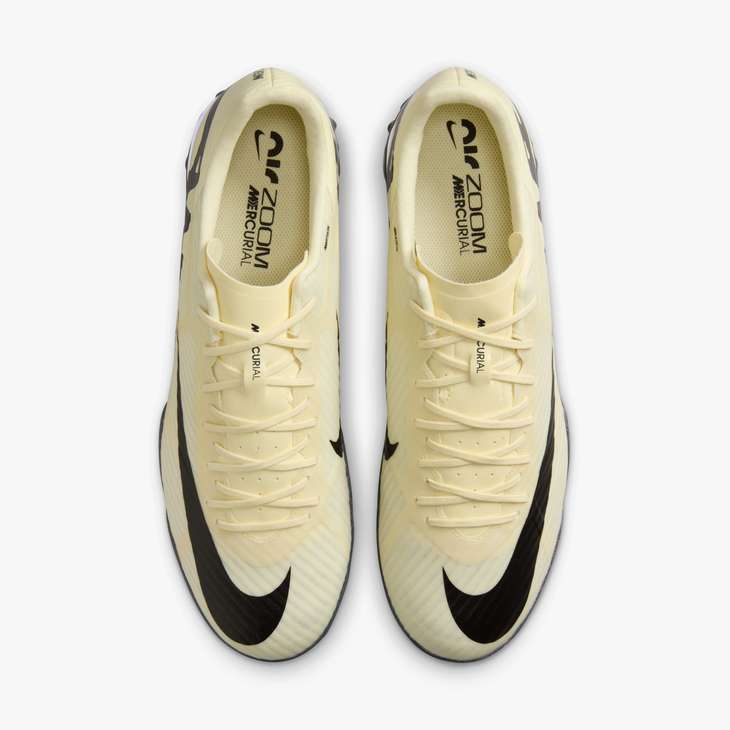 Nike Mercurial Vapor 15 Academy TF Turf Soccer Shoes for Men - Lemonade/Black Color | Artificial Grass Football Cleats for Training & Matches