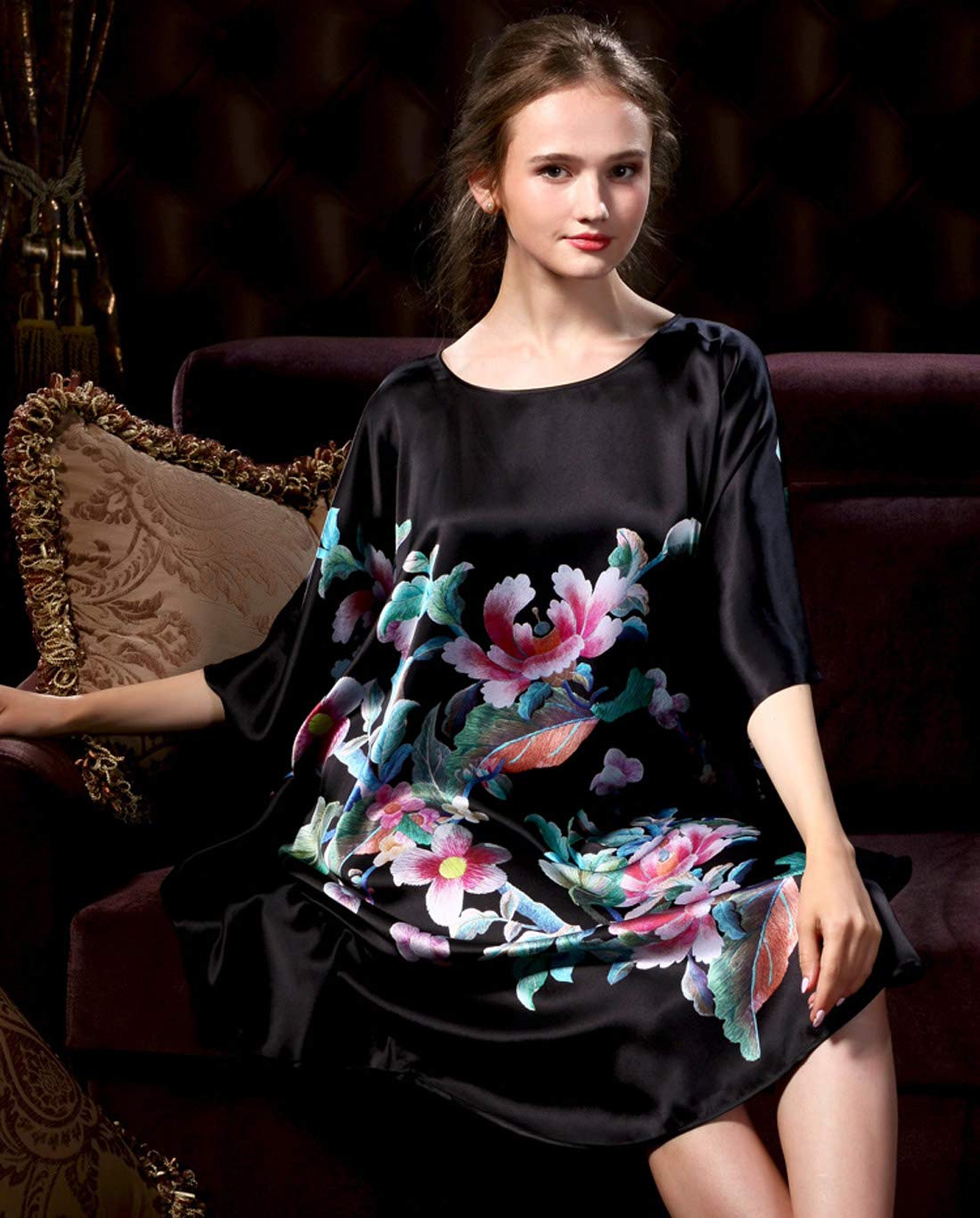 Grace Silk 100% Pure Mulberry Silk Nightgown for Women - Luxury Sleepwear for Comfortable Nights & Bridal Lingerie