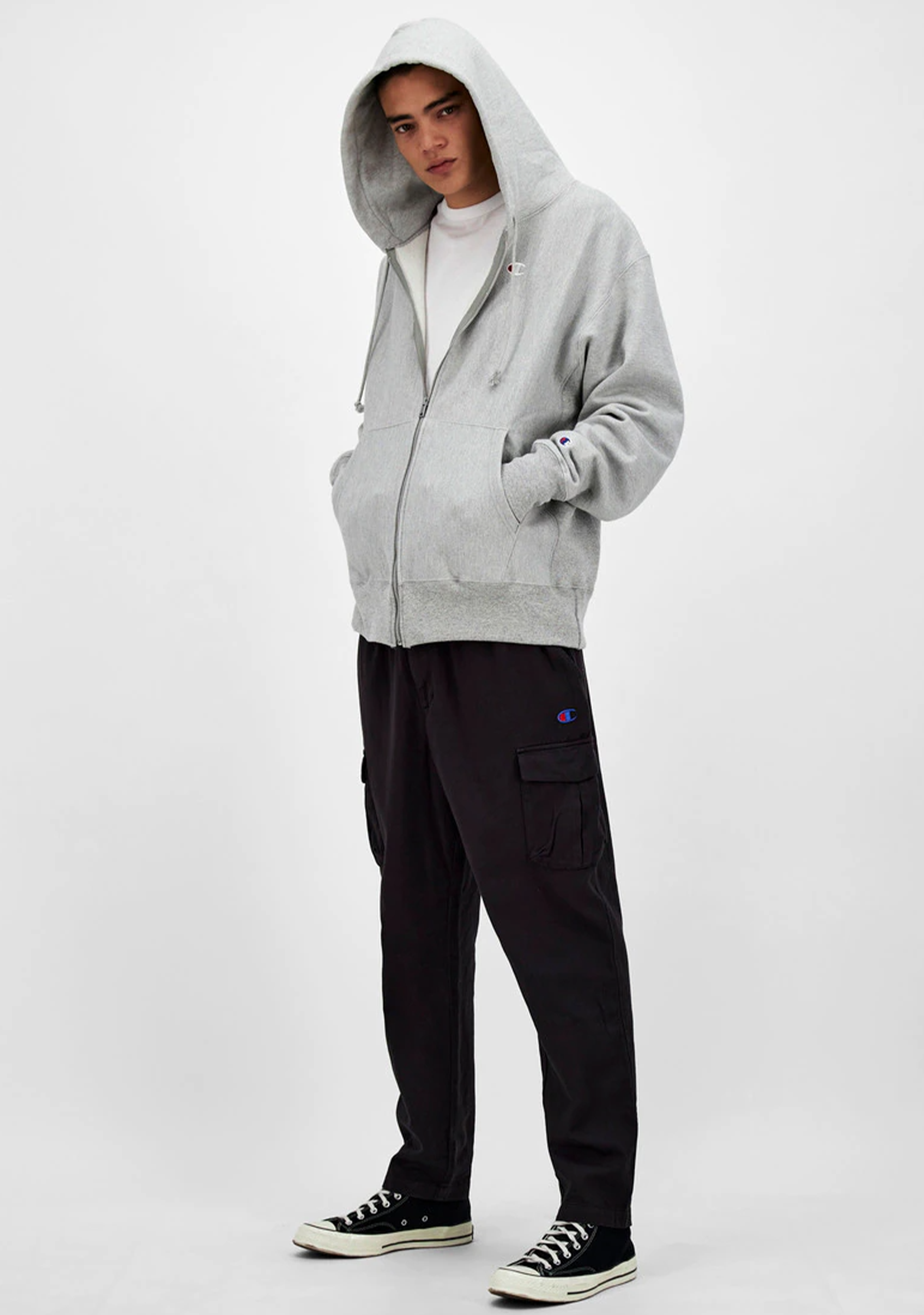 Champion Men's Reverse Weave Fleece Zip Hoodie - Warm & Comfortable Pullover Sweatshirt for Casual Wear, Gym, and Outdoor Activities