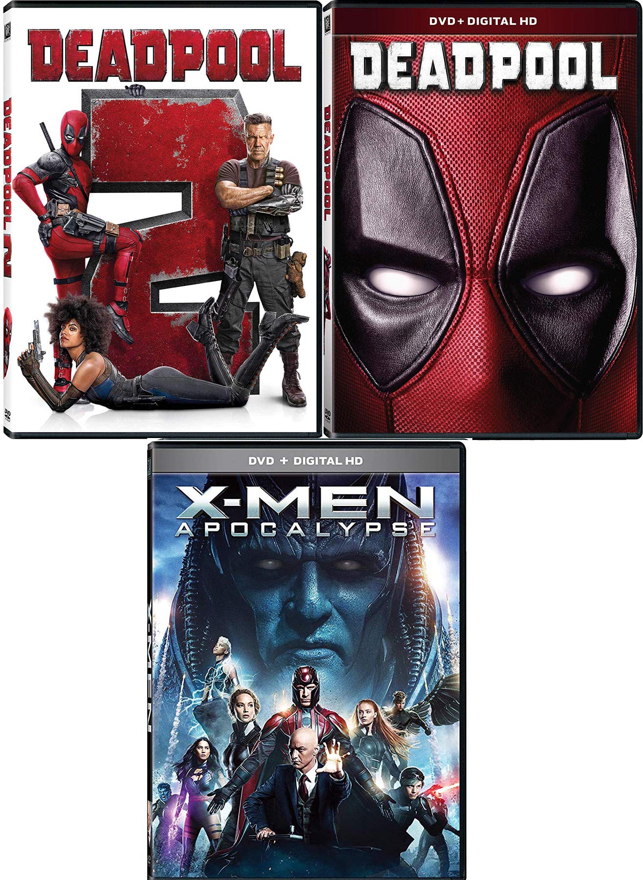Deadpool & X-Men Triple Feature DVD Set - Includes Deadpool Movie, Gag Reel & X-Men Apocalypse | Marvel Superhero Movies Collection | Perfect for Movie Nights & Marvel Fans