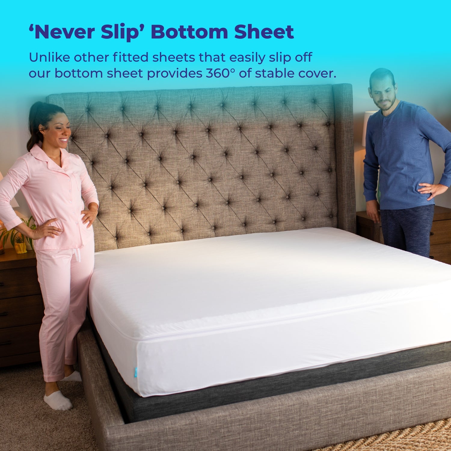 Zip Fit Sheets - Premium Fitted Bed Sheets with Deep Pockets for Mattresses - Perfect for Home, Hotel, and Dorm Room Use
