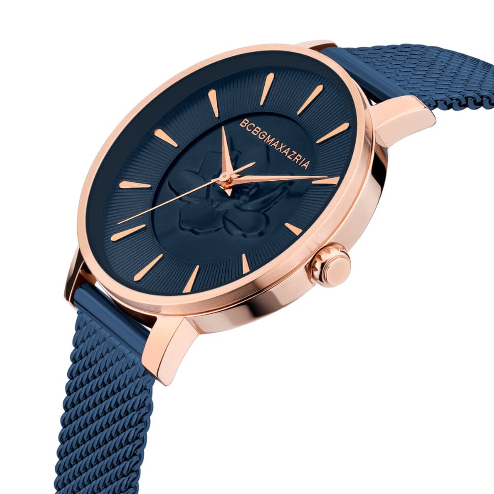BCBGMAXAZRIA BAWLG2133105 Women's Watch - Blue Mesh Strap, Elegant & Stylish Timepiece for Casual & Formal Wear