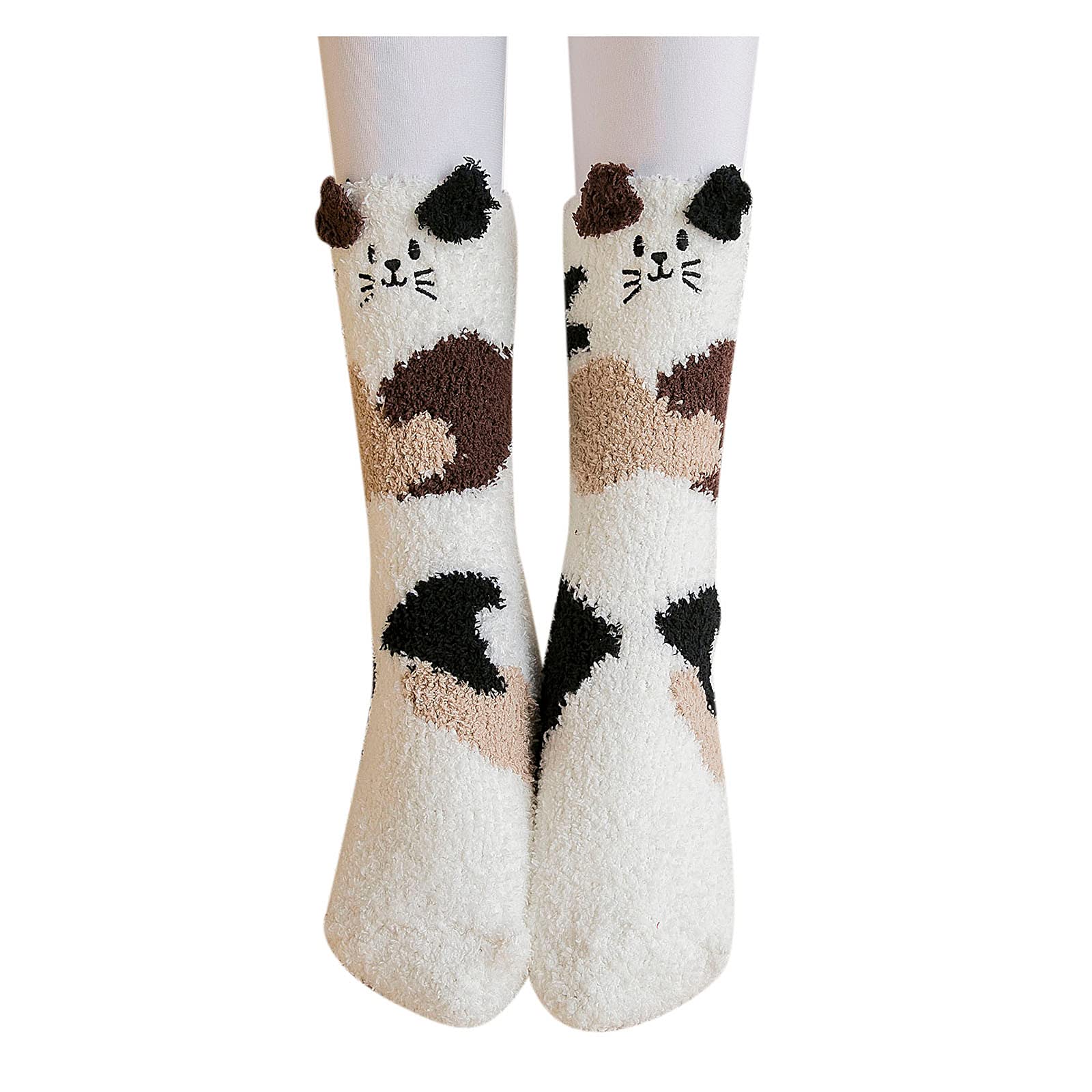 Cartoon Thick Fleece Slipper Socks for Women - Ultra Soft Fuzzy Warm Winter House Socks | Cozy Homewear, Perfect Gift for Christmas & Cold Weather