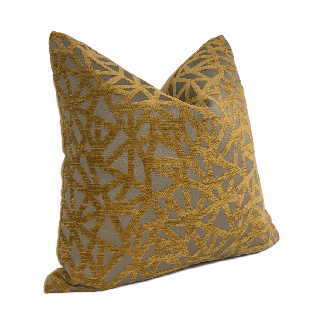 Kirby Golden Umber Brown Web Chenille Pillow Cover - Soft Decorative Throw Pillow Case for Sofa, Bed, Couch - Home Decor Accent for Living Room & Bedroom