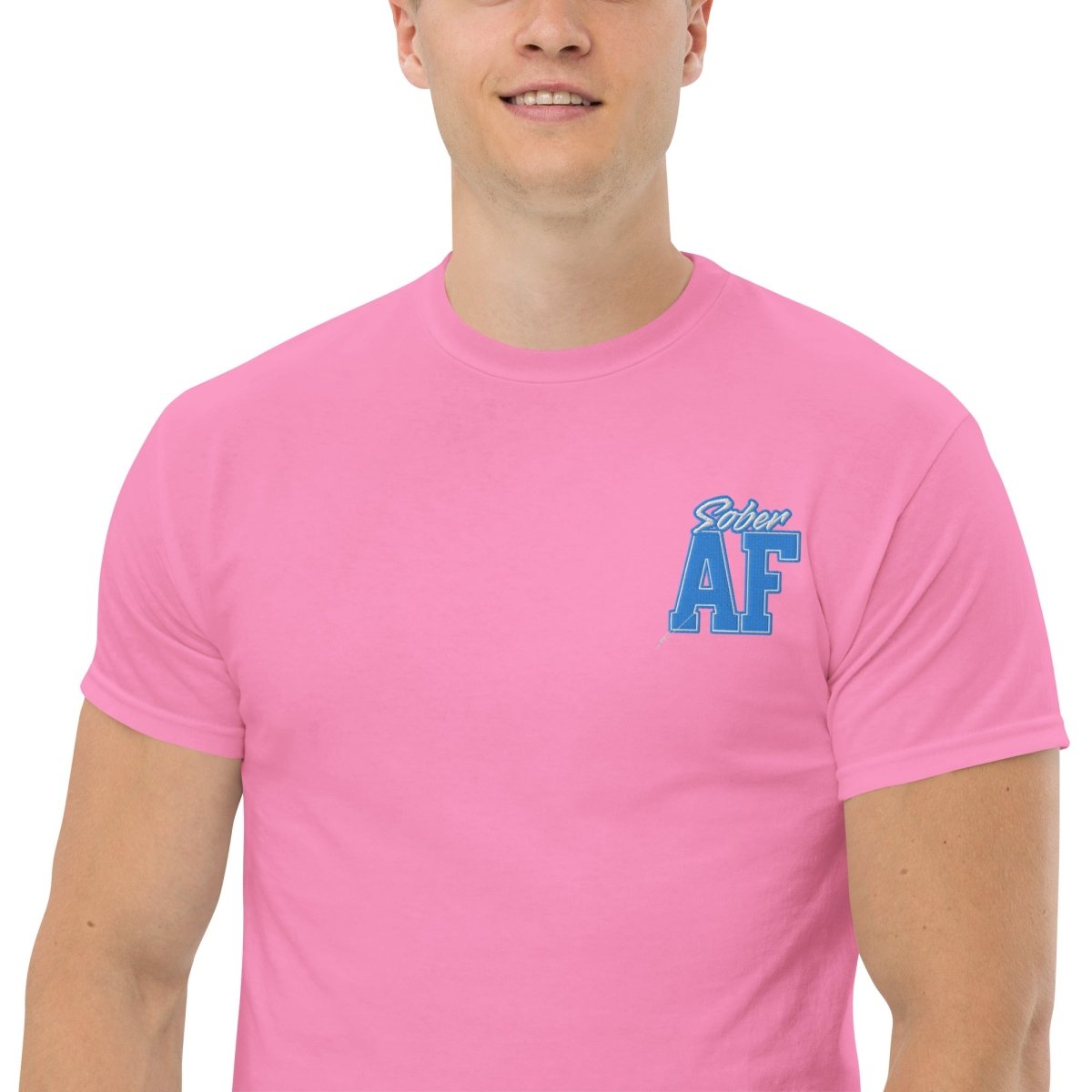 Sober AF Embroidered Unisex Classic T-Shirt - Comfortable Cotton Tee for Everyday Wear, Street Style & Casual Outfits