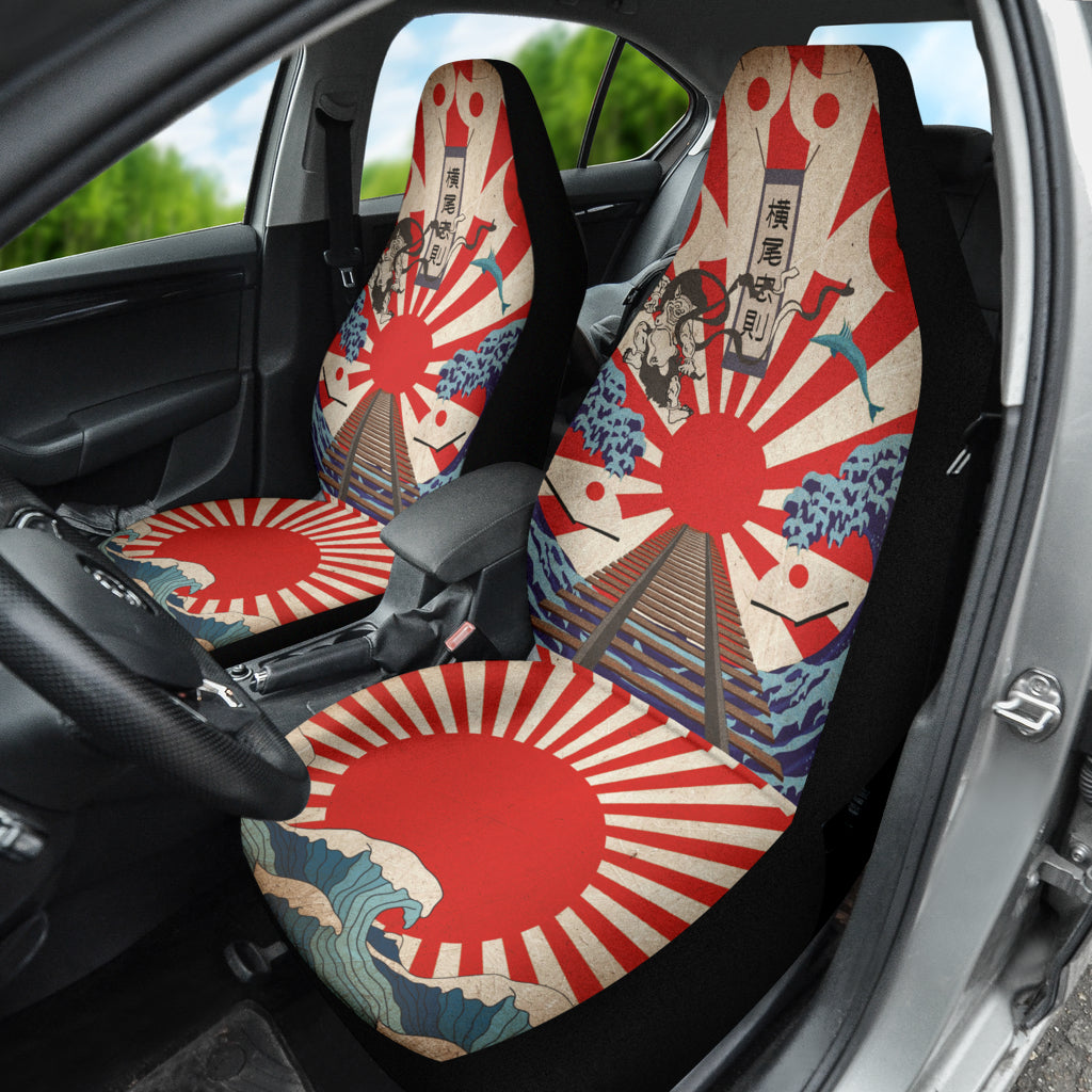Premium Japanese Anime Car Seat Covers - Unique Japan Culture Themed Auto Accessories for Cars, Trucks & SUVs | Perfect for Anime Fans, Car Enthusiasts & Gift Giving