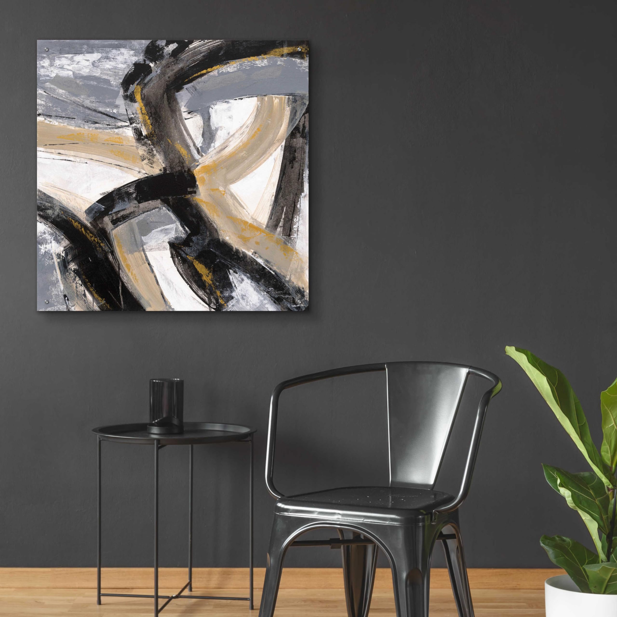 Urban Graffiti II Acrylic Glass Wall Art by Silvia Vassileva - 36x36 Inches Modern Abstract Painting for Living Room, Bedroom & Office Decor