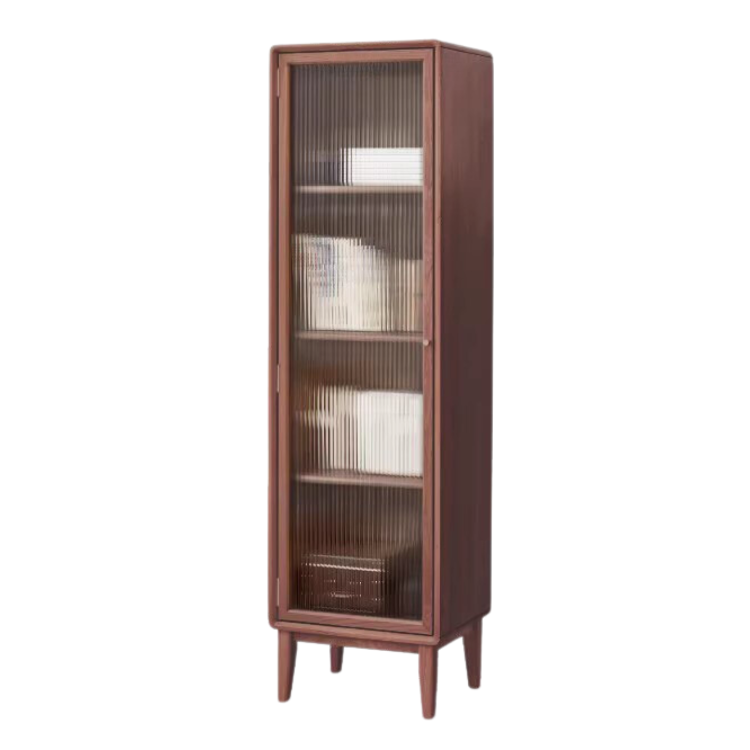 Solid Oak Wood Side Cabinet - Small Bookcase with Adjustable Shelves for Living Room, Bedroom, or Office Storage | Rustic Home Decor Furniture