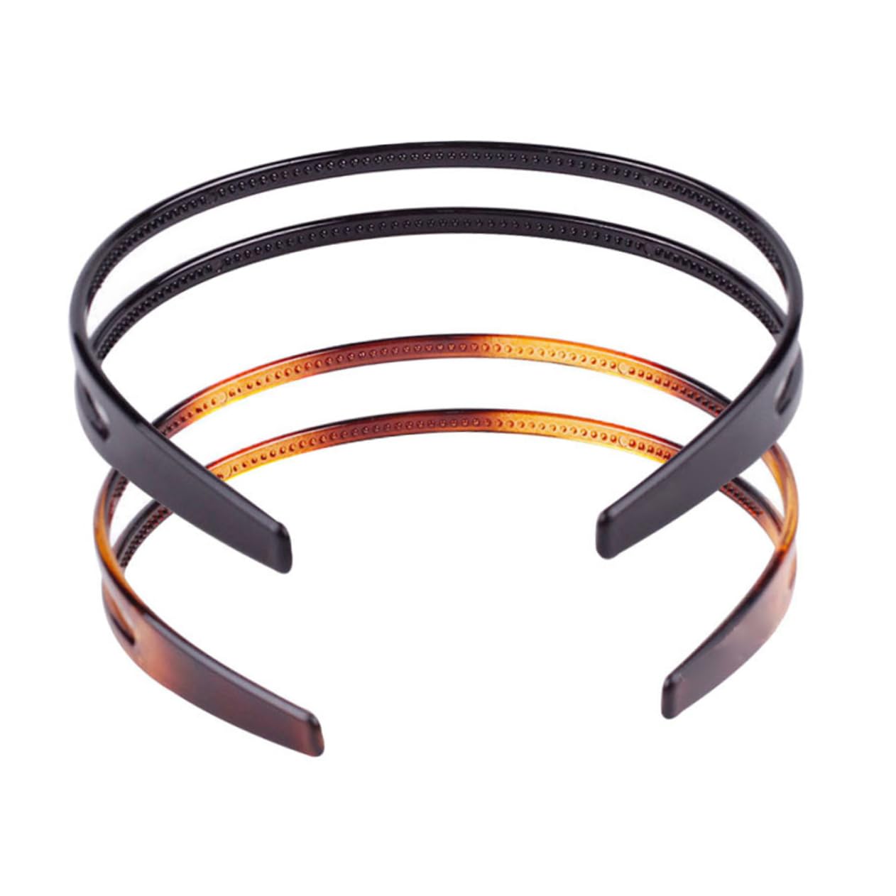 Beaupretty 3-Pack Double Row Toothed Hair Bands for Women - Non-Slip Fashion Scrunchies & Headbands (6pcs x 3) - Perfect for Workouts, Yoga, and Everyday Styling