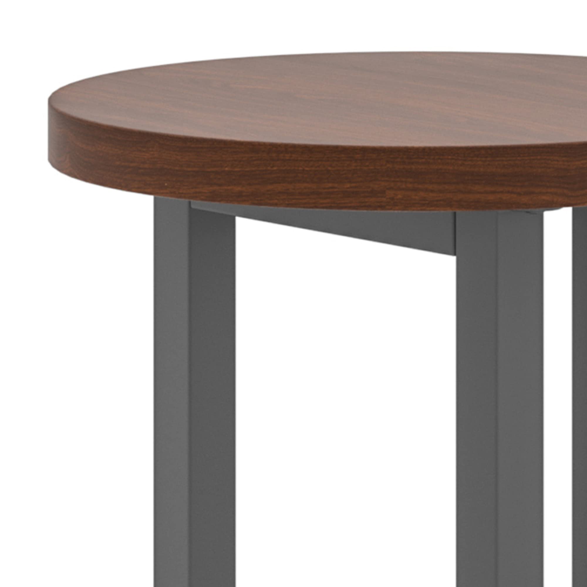 Homestyles Merge End Table - Brown Wood Nightstand for Living Room, Bedroom, or Office - Perfect for Lamps, Books, and Decor