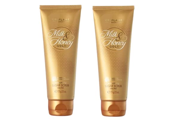 Milk & Honey Gold Smoothing Sugar Scrub - 75 x 2g (Pack of 2) - Exfoliating & Moisturizing Body Scrub for Soft Skin - Perfect for Spa Day & At-Home Skincare Routine