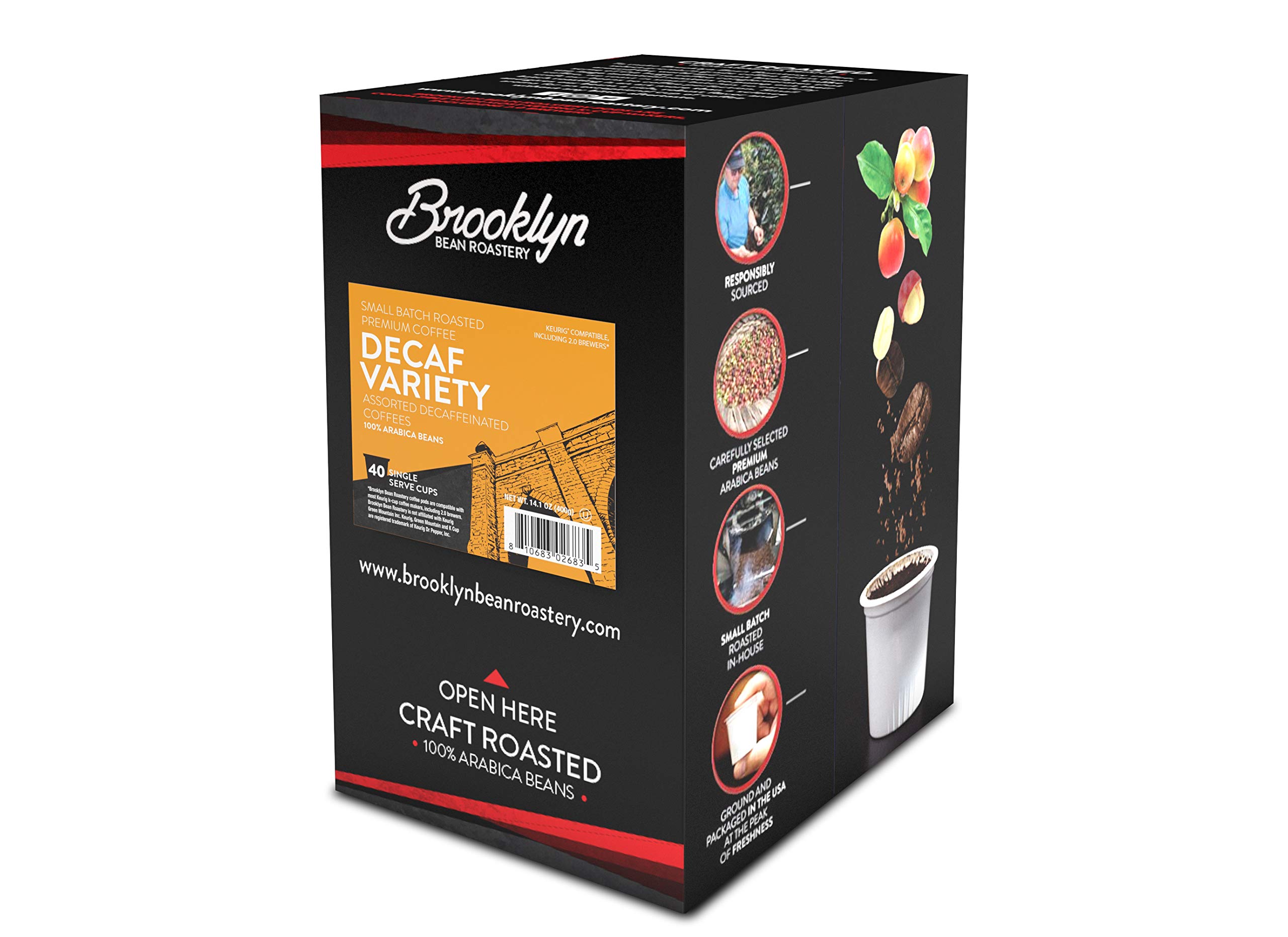 Decaf Coffee Pods for Keurig - 40ct Variety Pack | Perfect for Office & Home Brewing