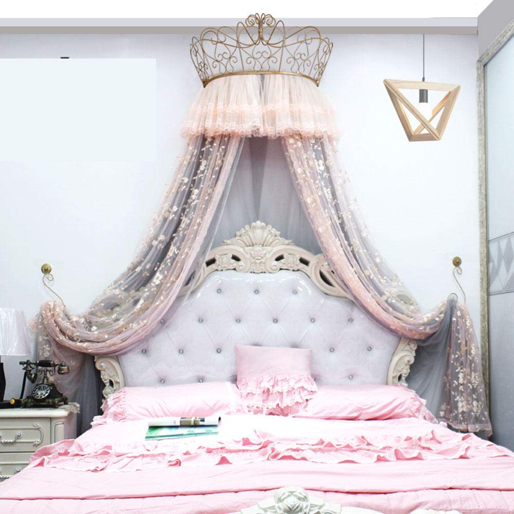 Premium Pink Princess Mosquito Net Bed Canopy - 6 Feet Durable Yarn Curtain for Girls' Bedroom Protection & Decor | Perfect for Nursery, Kids Room & Outdoor Camping