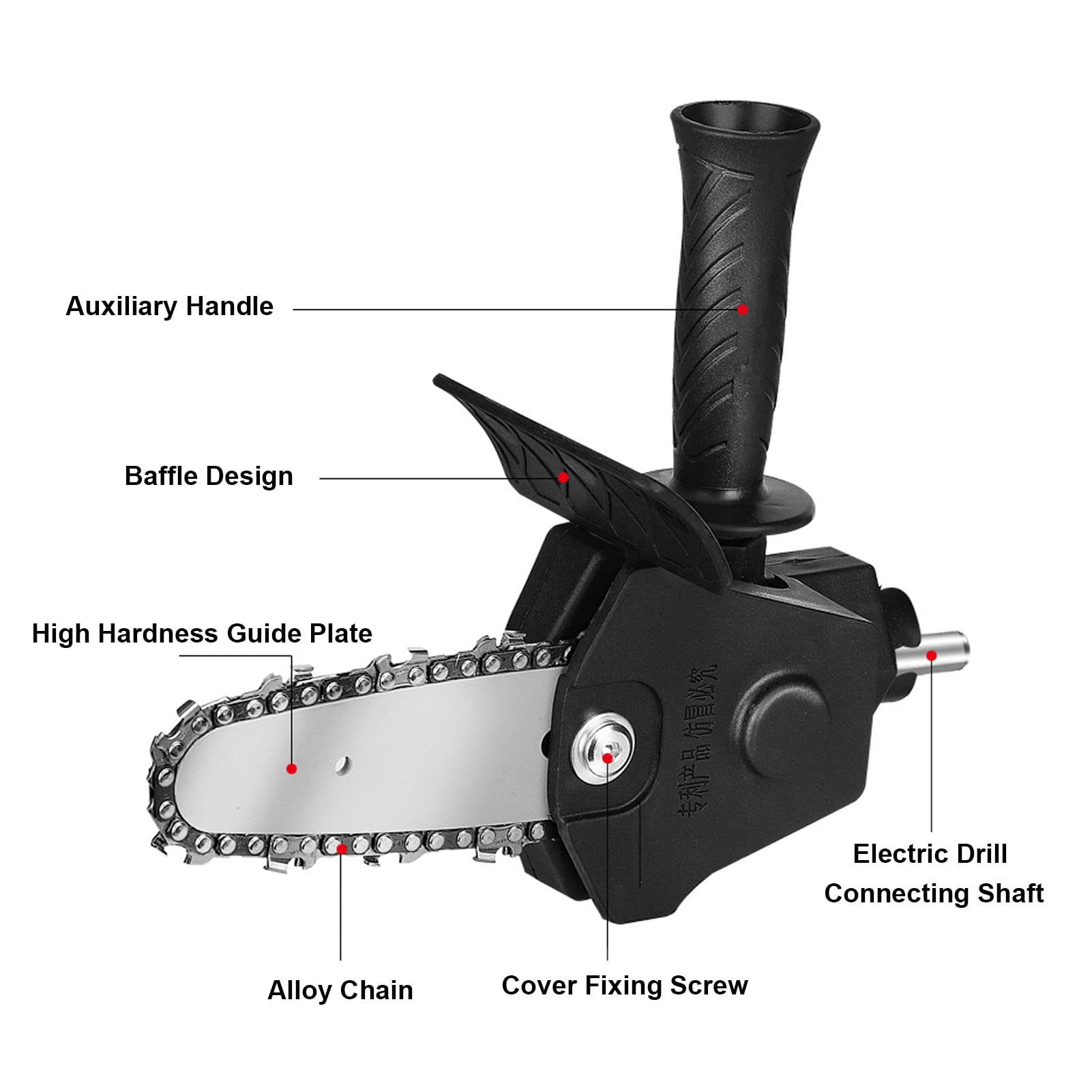 Cordless Electric Saw Conversion Kit - Transform Your Drill into a Chainsaw - Compatible with 3 Jaw Chuck Drills (6-13mm/0.24-0.51in) - Perfect for DIY Woodworking, Tree Pruning & Home Improvement Projects