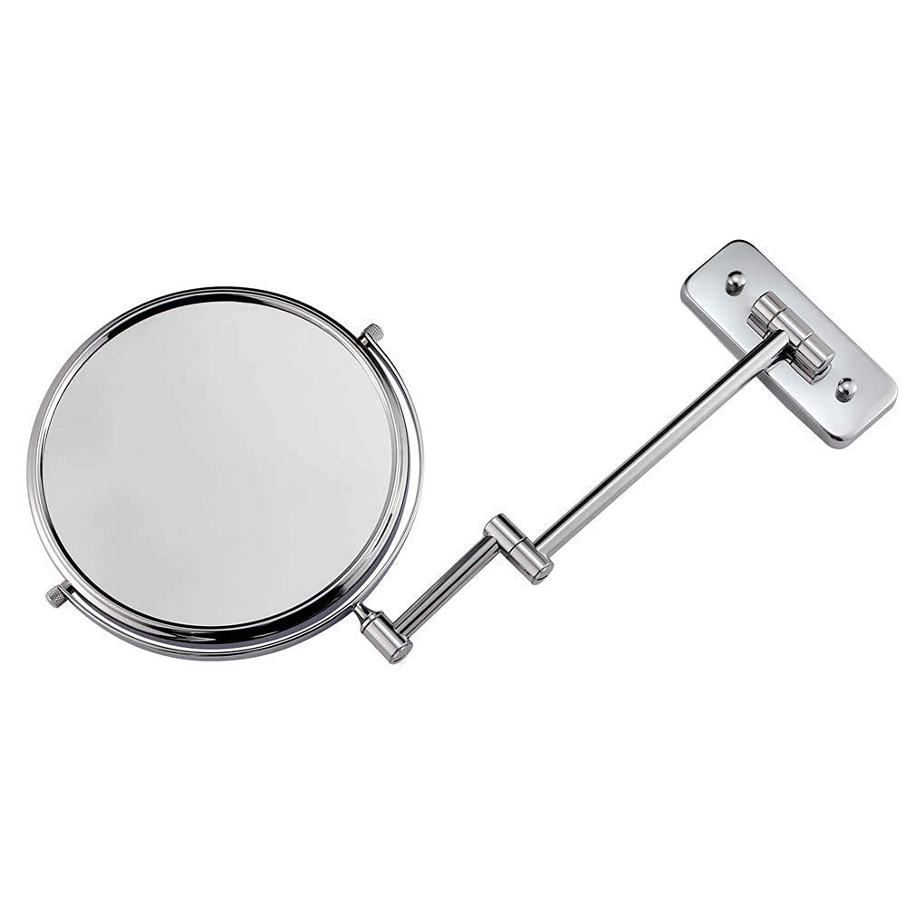 Wall Mounted Adjustable Double-Sided Magnifying Bathroom Mirror for Shaving & Makeup | Rustproof & Shatterproof Design | Perfect for Vanity, Cosmetic Application & Grooming