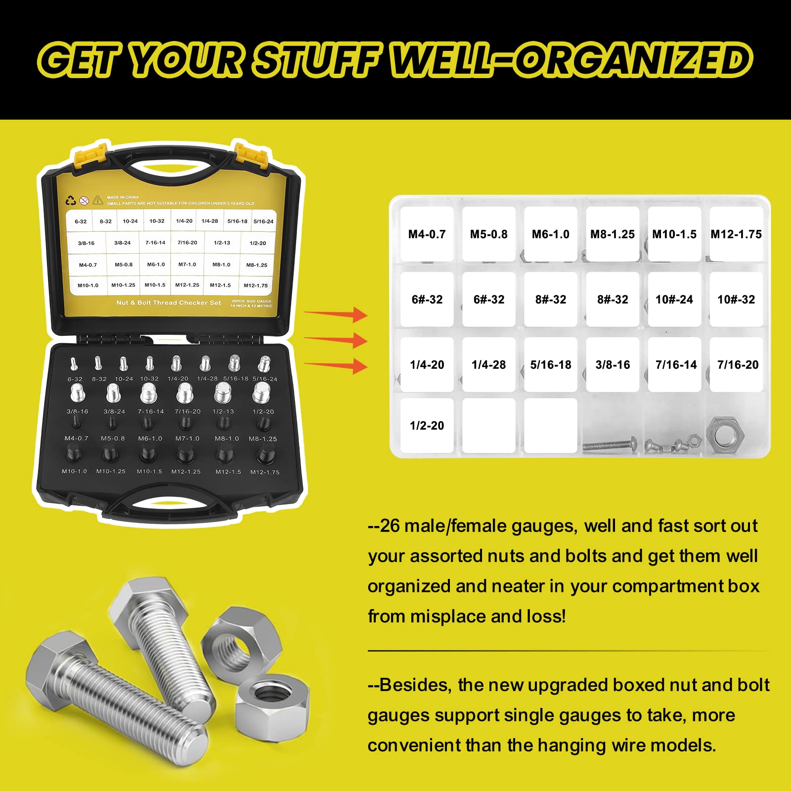 Nut & Bolt Thread Checker Gauge - 14