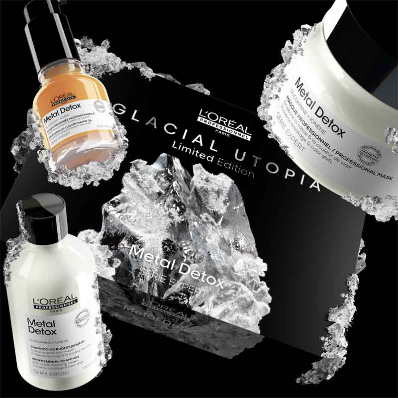 L'Oréal Professionnel Metal Detox Trio Gift Set - Professional Hair Care for Color-Treated & Chemically Processed Hair - Perfect for Salon Use & Home Hair Treatments