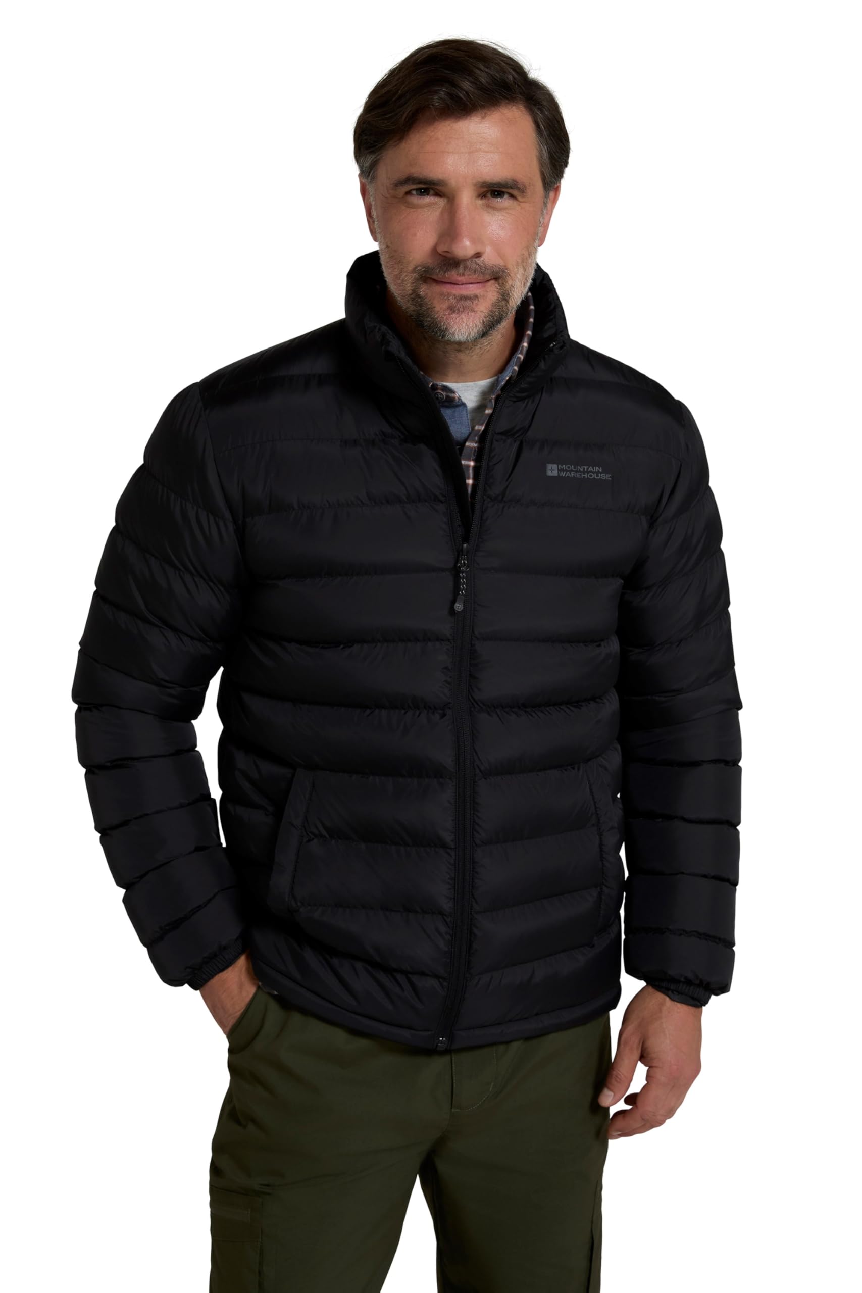 Mountain Warehouse Vista Men's Insulated Puffer Jacket - Lightweight Winter Coat for Hiking, Skiing & Outdoor Activities