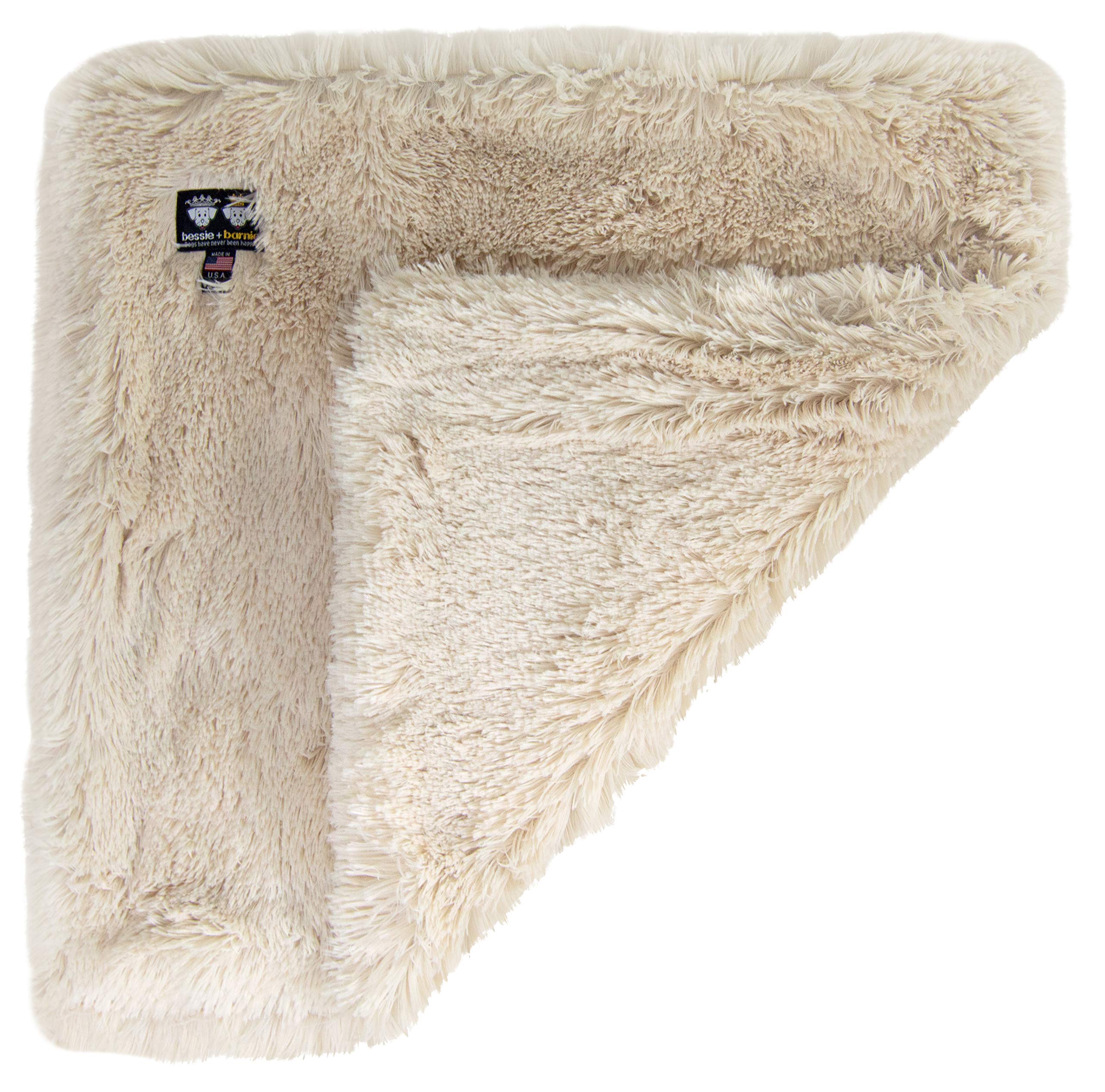 Bessie and Barnie Ultra Soft Reversible Faux Fur Pet Blanket for Dogs & Cats - Plush Machine Washable Dog Blanket in Multiple Sizes & Colors - Perfect for Beds, Couches & Travel Use