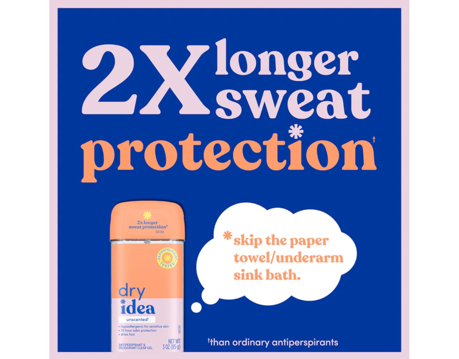 Dry Idea Advanced Dry Unscented Antiperspirant & Deodorant Clear Gel - 3 oz (Pack of 9) | 72-Hour Sweat Protection, Aluminum-Free Formula for Sensitive Skin | Perfect for Gym, Work & Daily Freshness