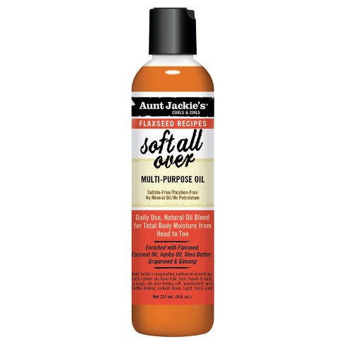 Aunt Jackie's Flaxseed Soft All Over Hair & Body Moisturizer - 8oz for Dry, Curly & Natural Hair Care - Perfect for Daily Hydration & Styling