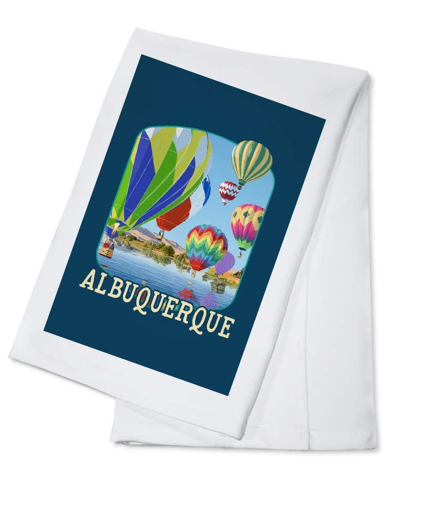 Albuquerque New Mexico Hot Air Balloons Cotton Tea Towel - 100% Cotton Decorative Hand Towel for Kitchen & Home - Perfect for Dish Drying, Gift Giving & Southwestern Decor
