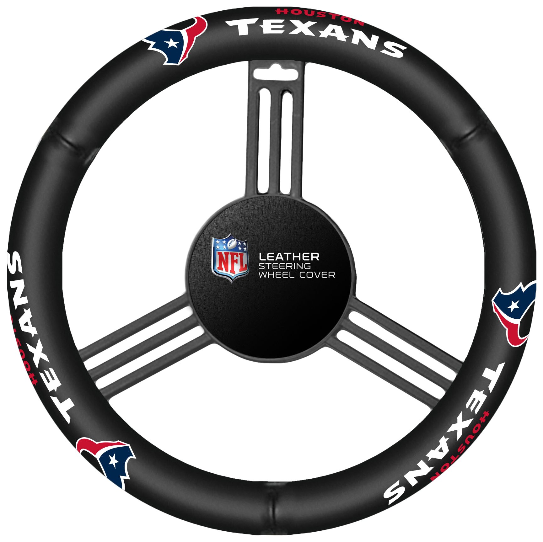 Premium NFL Leather Steering Wheel Cover - Durable & Non-Slip Grip for Cars, Trucks & SUVs - Perfect for Game Day, Road Trips & Daily Commutes