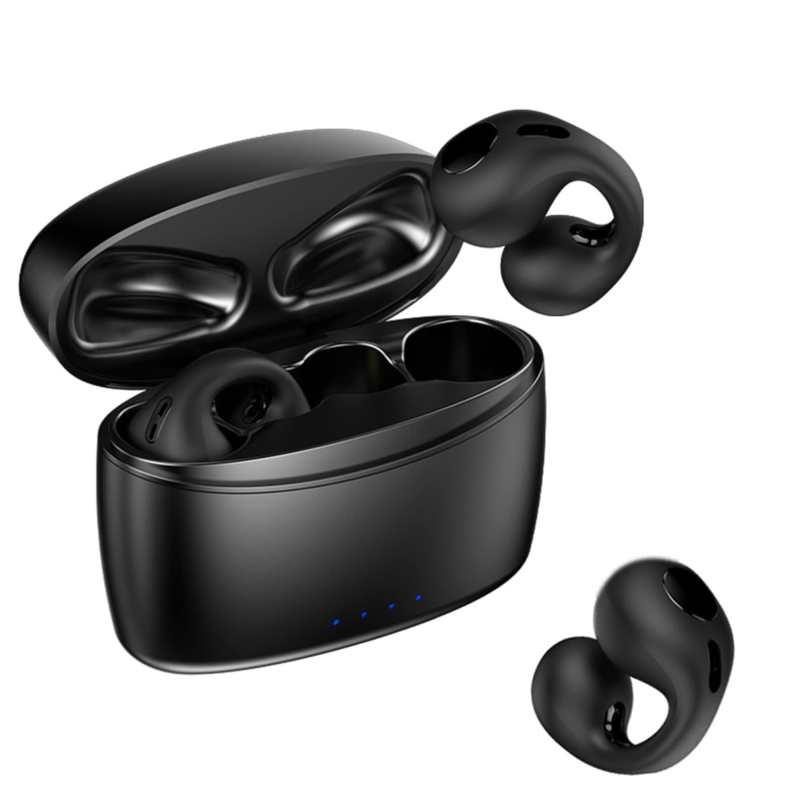 Loluka Open Ear Bluetooth Earbuds - Wireless Bone Conduction Headphones with Ear Clip, Sweatproof for Running, Cycling & Workouts - Comfortable Secure Fit for Sports & Outdoor Activities