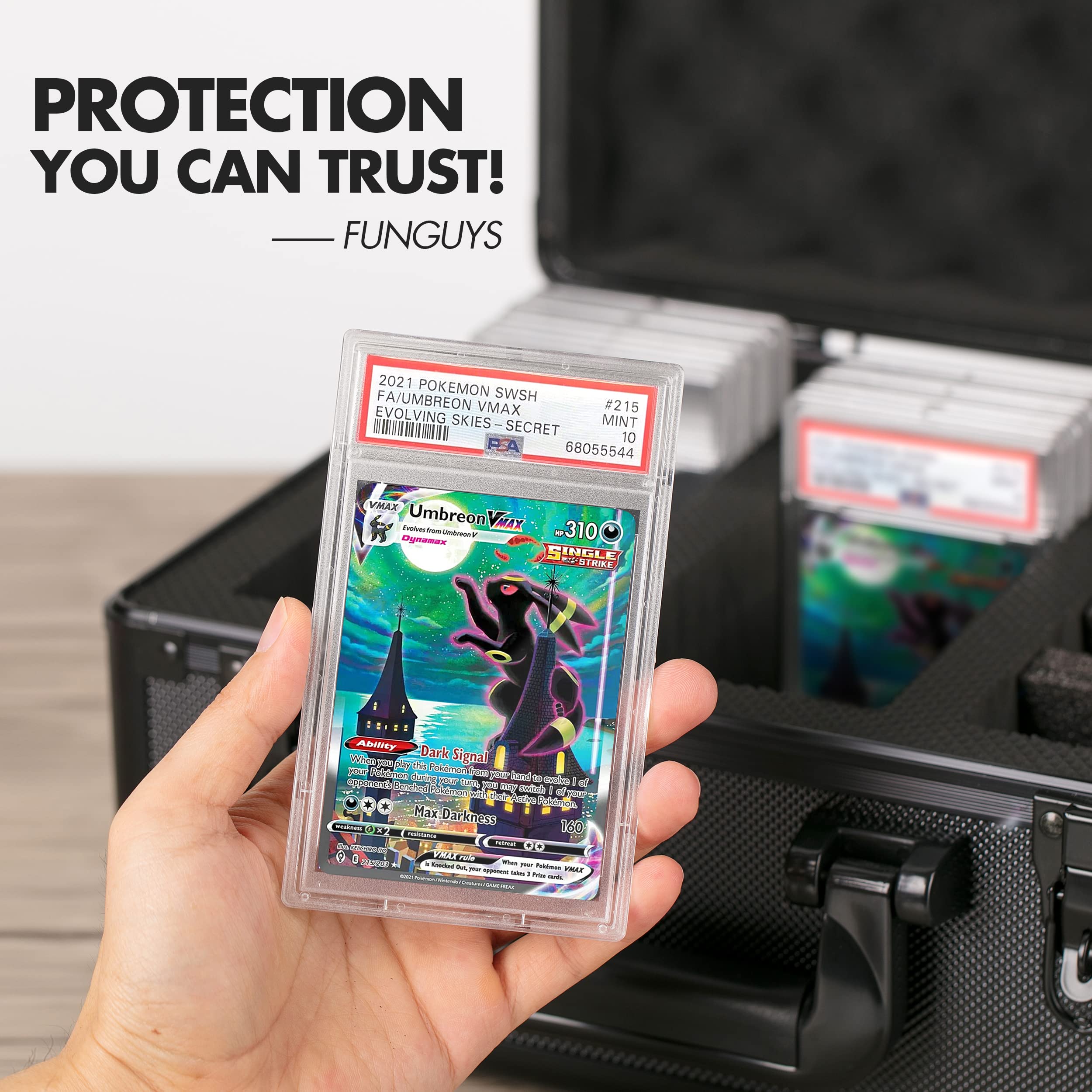 Premium Graded Sports Card Storage Box - Waterproof & Durable Trading Card Case for Pokemon, Baseball, MTG Cards - Organize & Protect Your Valuable Collectibles - Perfect for Display, Travel & Long-Term Storage