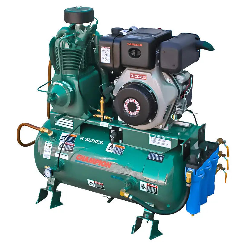 Champion HDR5 3Y R Series 9.3 HP Yanmar Diesel Air Compressor - Heavy Duty Industrial Air Compressor for Construction, Mining & Farming Equipment