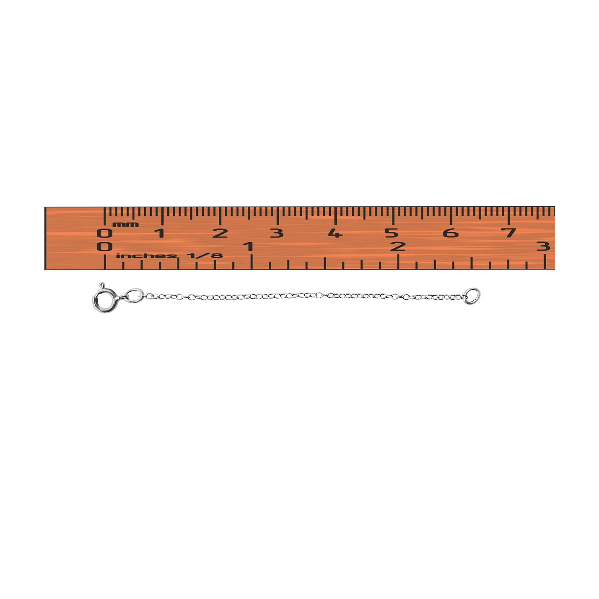 2.5 Inch 14K White Gold or Yellow Gold Chain Extender - Jewelry Extender for Necklace & Bracelet - Perfect for Adjusting Length & Layering Jewelry