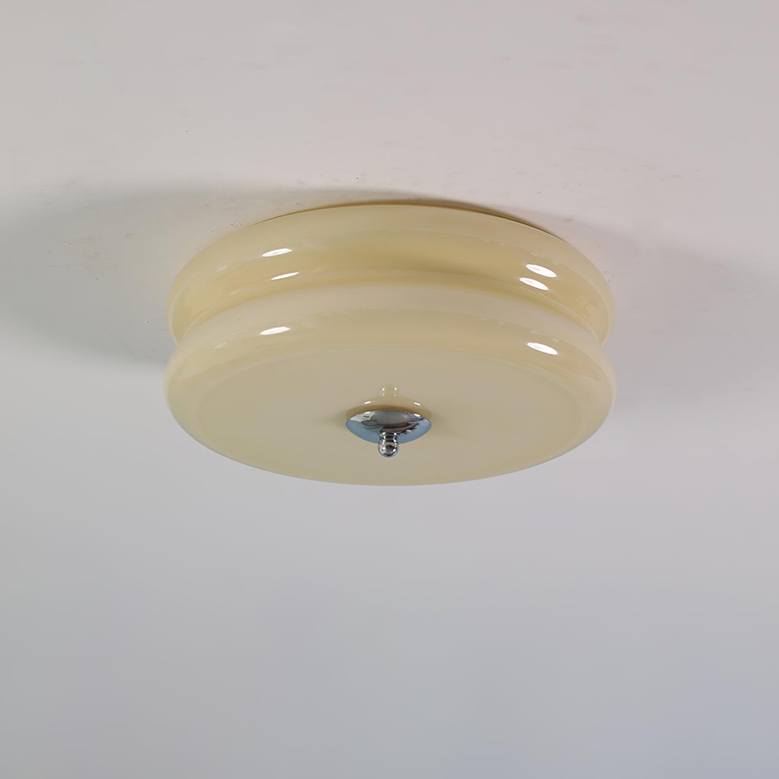 Art Deco Vintage Ceiling Light Fixture - Antique Bronze Finish, Crystal Accents - Perfect for Dining Room, Bedroom, or Foyer Lighting