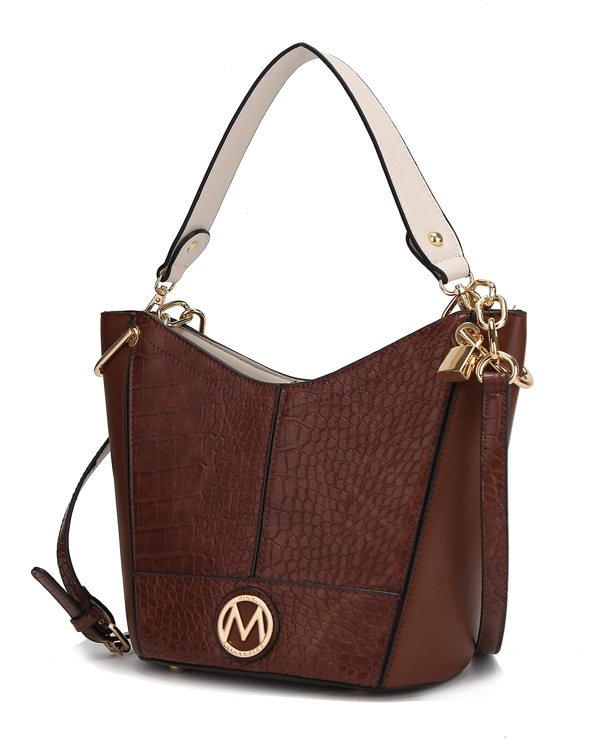 MKF Women's Crossbody Hobo Bag - PU Leather Top Handle Shoulder Purse with Strap - Stylish Handbag for Work, Travel & Everyday Use