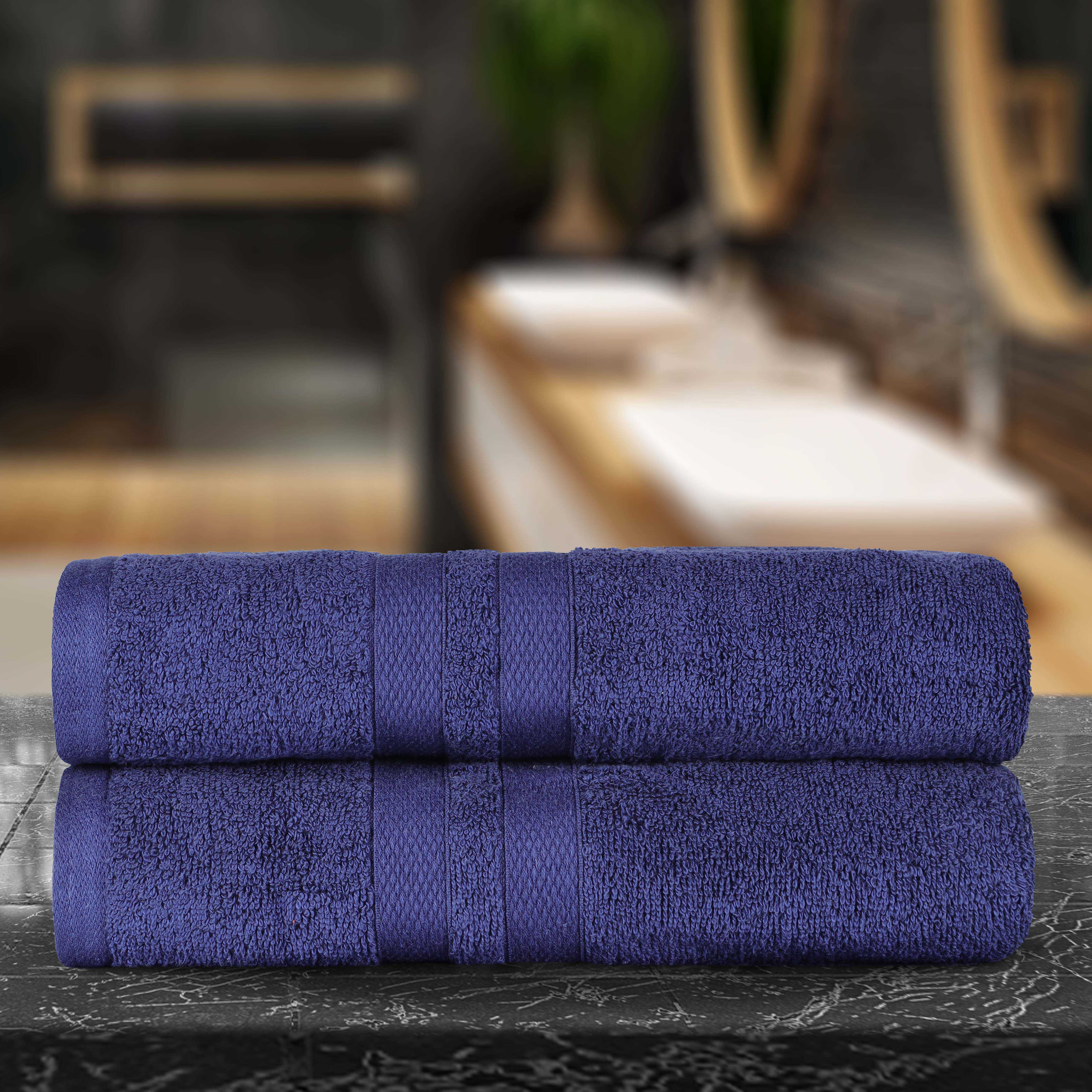 Ultra Soft Cotton Bath Towel Set - 2 Piece Absorbent & Quick-Drying Bath Sheets for Spa, Gym, and Luxury Home Use