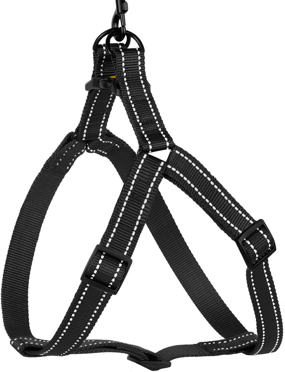Reflective Step-in Dog Harness for Small, Medium & Large Dogs - Adjustable Comfort for Outdoor Walking - Pink, Black, Red, Purple, Mint Green, Orange & Blue - Perfect for Night Walks, Jogging & Pet Safety (Small, Black)