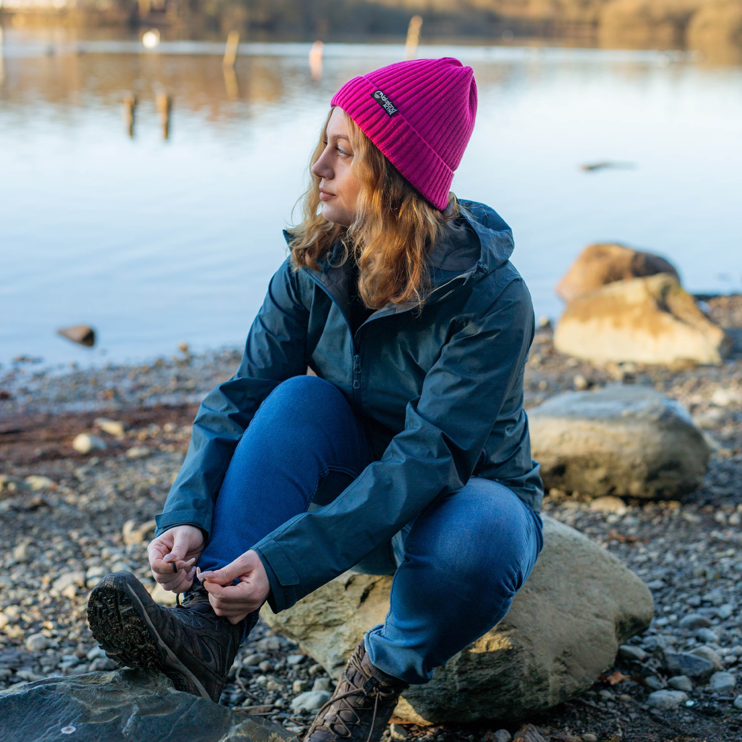 Birkett Ribbed Knit Beanie Hat - Soft Winter Warm Hat for Men & Women - Trendy Pop Tones - Perfect for Skiing, Snowboarding & Outdoor Activities
