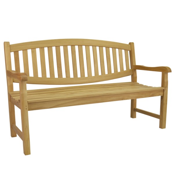 Kingston 3-Seater Wooden Bench for Patio, Garden & Outdoor - Comfortable Weather-Resistant Teak Bench with Backrest - Perfect for Backyard, Porch or Poolside Relaxation