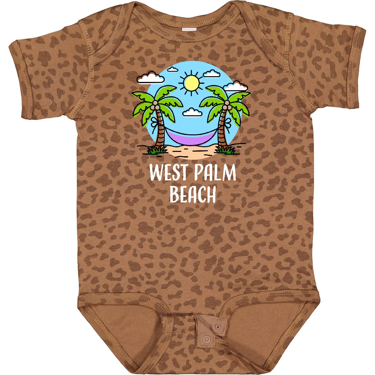 Inktastic Summer Vacation in West Palm Beach Baby Bodysuit - Cute Outfit for Beach Trips & Family Photos