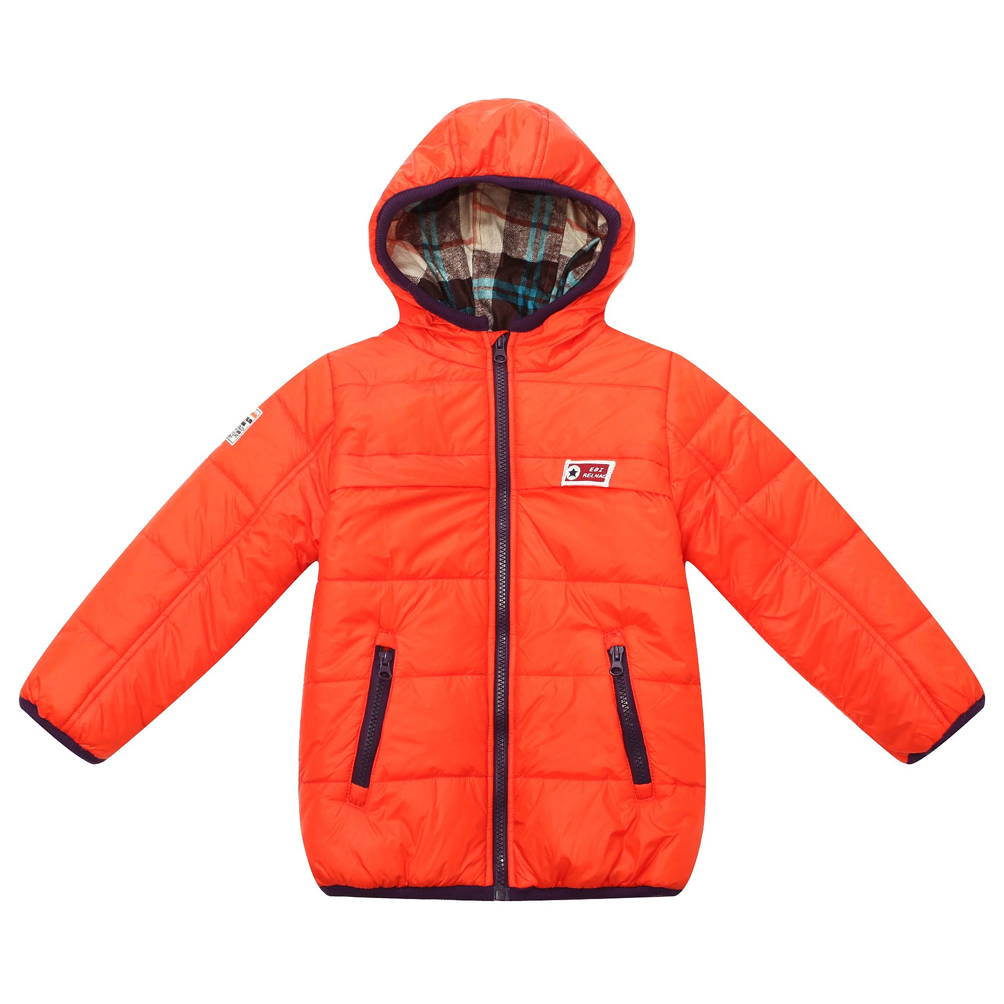 Richie House Boys' Winter Jacket with Embroidered Letters - Warm Padded Coat for Kids Outdoor Play, Snow Days & School