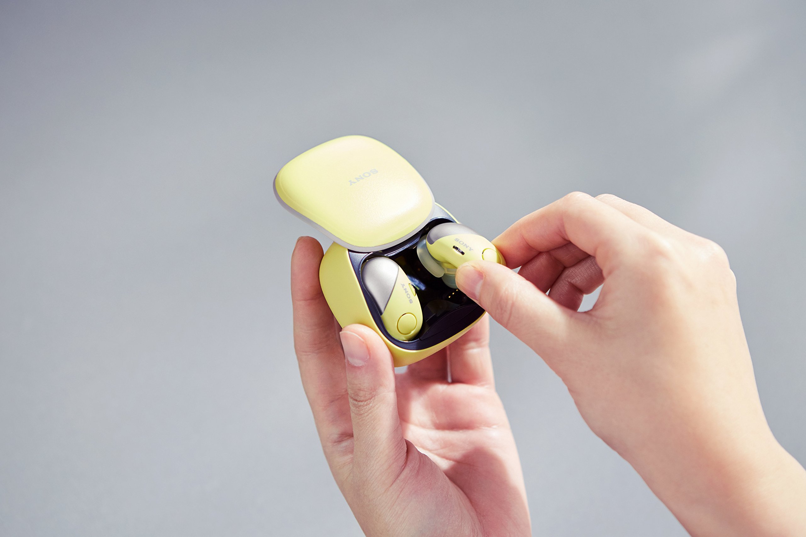 Sony WF-SP700NY Wireless Sports Earbuds - IPX4 Waterproof, Bluetooth 5.0, Secure Fit for Running, Gym & Outdoor Activities (Yellow)