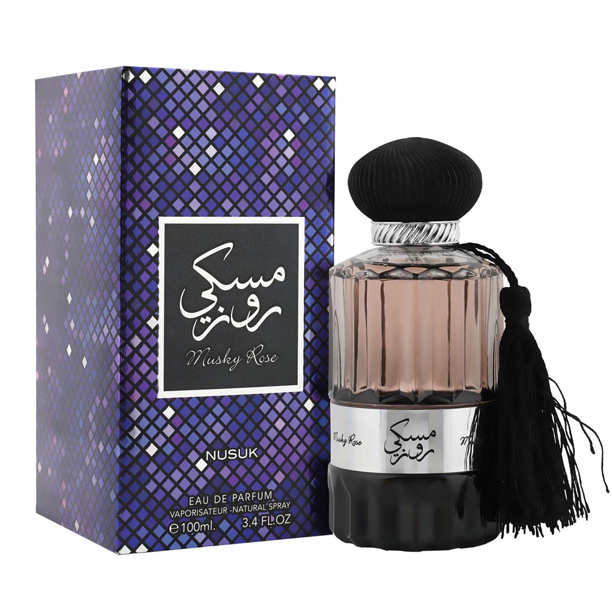NUSUK Musky Rose Eau de Parfum for Men & Women - 100ml Long-Lasting Floral Fragrance | Romantic Date Night & Special Occasion Perfume