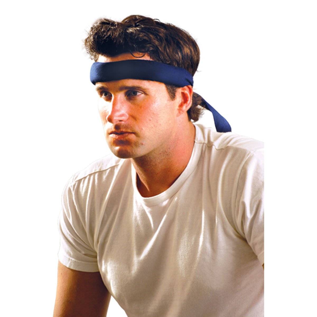 MiraCool® Cooling Headbands for Women & Men - Navy Blue Set of 10 | Moisture Wicking, Breathable Sports Headbands for Running, Yoga, Workout & Outdoor Activities