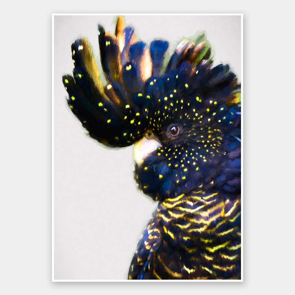 Black and Gold Abstract Art Print - Unframed Wall Decor for Living Room, Bedroom & Office | Modern Home Decor