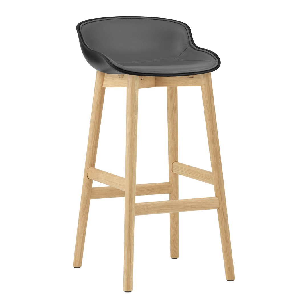 Premium Hyg Bar Stool with Comfortable Front Upholstery & Sturdy Wood Base - Perfect for Home Bars, Kitchen Islands & Modern Dining Areas