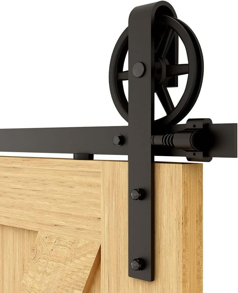 Heavy Duty Sliding Barn Door Hardware Kit 9FT - Smooth & Silent Rollers for 54